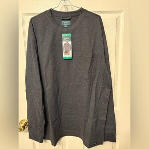NWT Woolrich Mens long Sleeve Pocket Tee Cotton T-shirt Crew Neck Gray XL